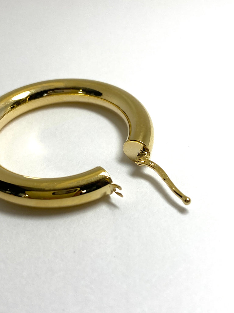 9CT 25MM YELLOW GOLD HOOPS