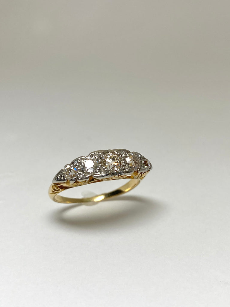 18CT VICTORIAN 75PT OLD CUT DIAMOND RING