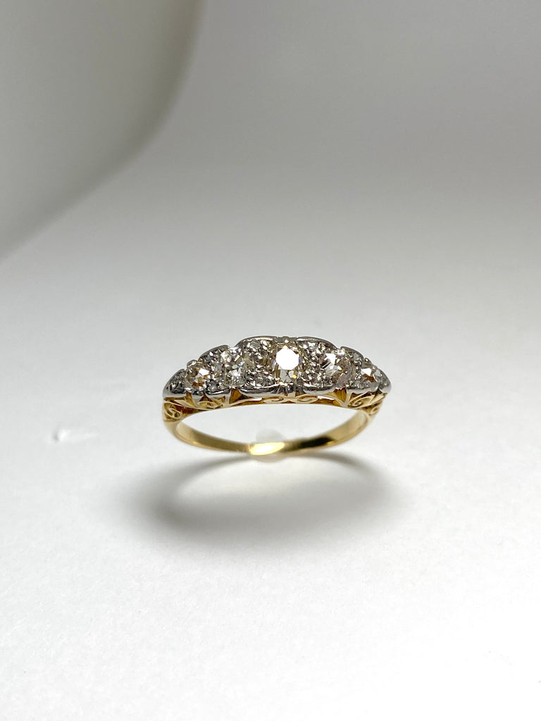 18CT VICTORIAN 75PT OLD CUT DIAMOND RING