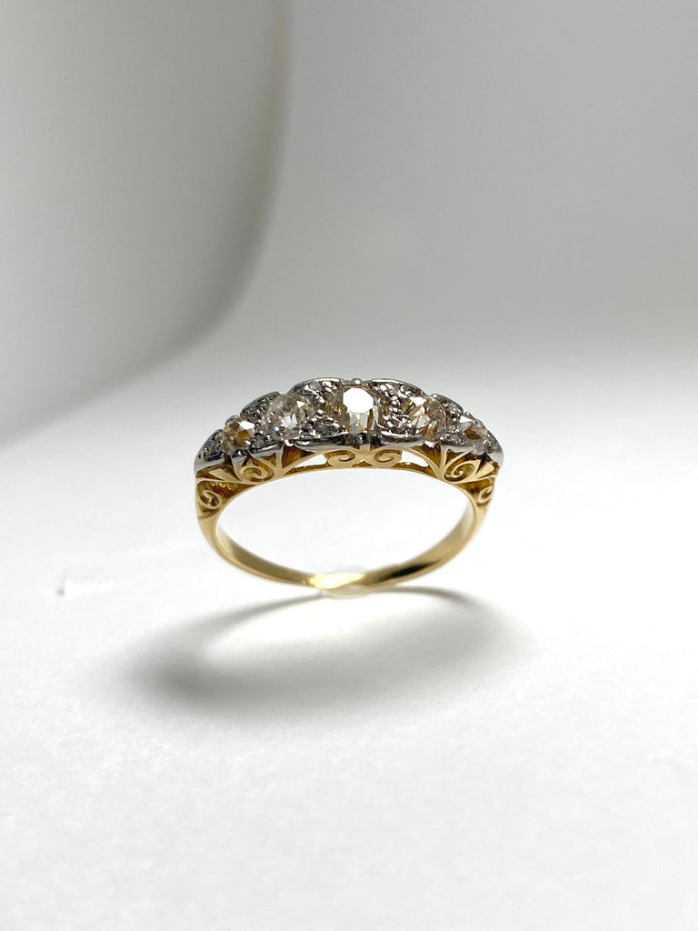 18CT VICTORIAN 75PT OLD CUT DIAMOND RING