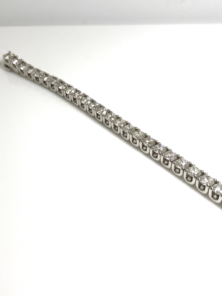 PLATINUM 10.35CT DIAMOND TENNIS BRACELET