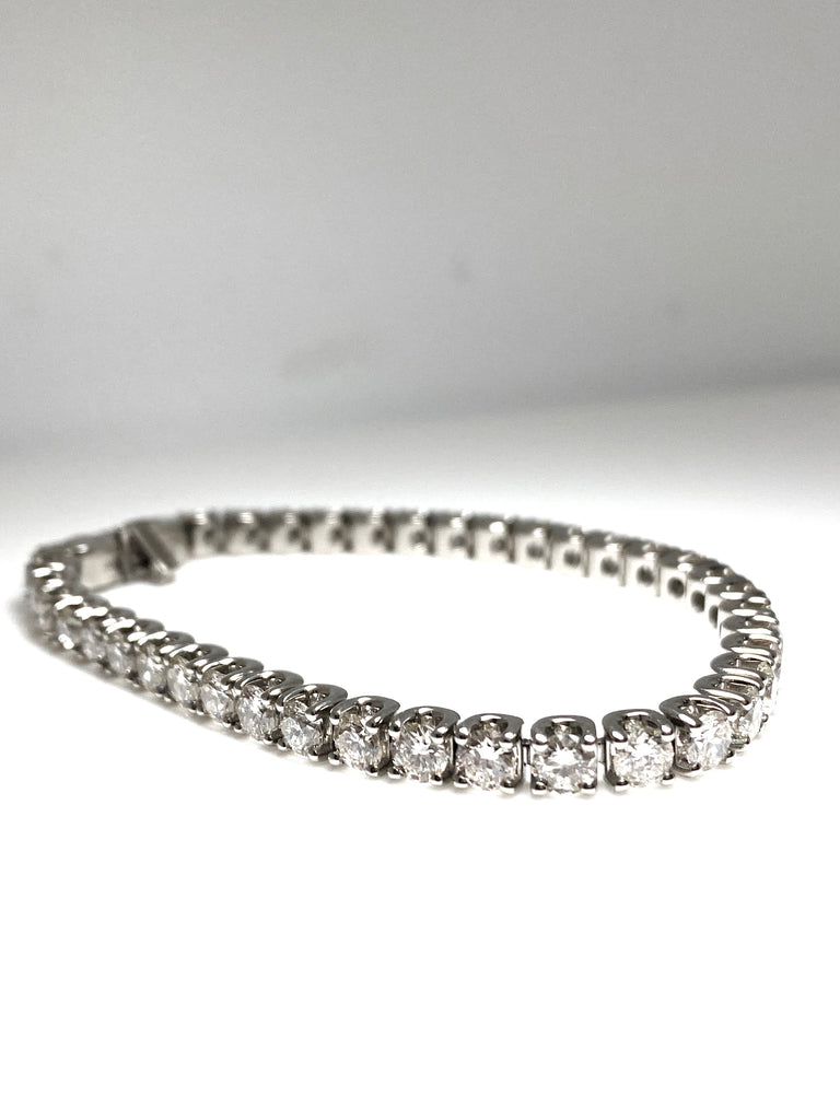 PLATINUM 10.35CT DIAMOND TENNIS BRACELET