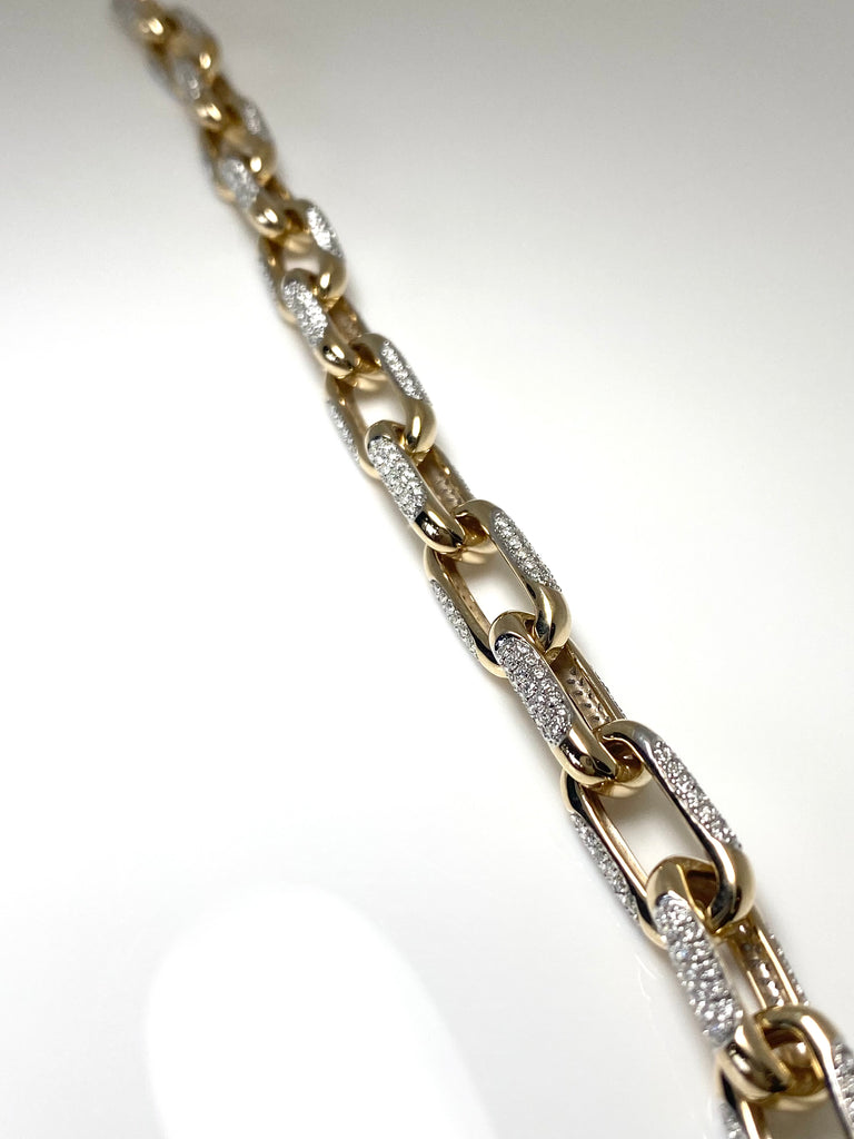 9CT 3.15CT DIAMOND LINK BRACELET