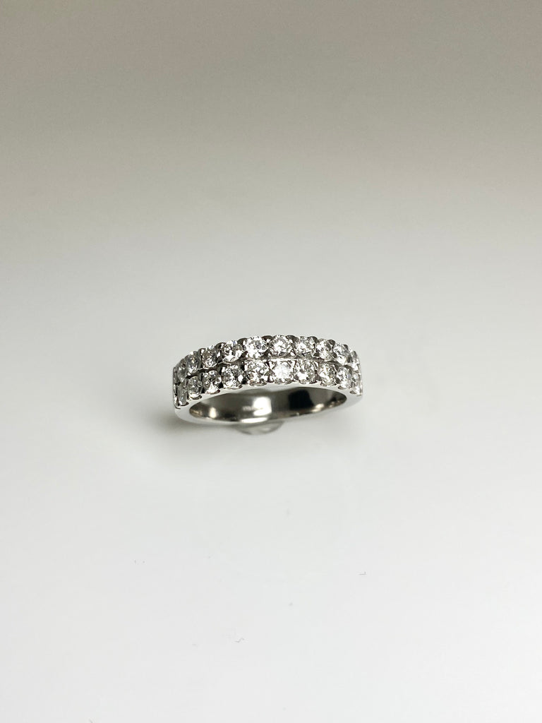 PLATINUM PRE-OWNED 2 ROW DIAMOND RING