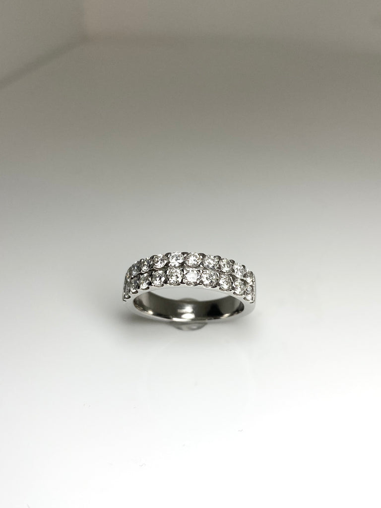 PLATINUM PRE-OWNED 2 ROW DIAMOND RING