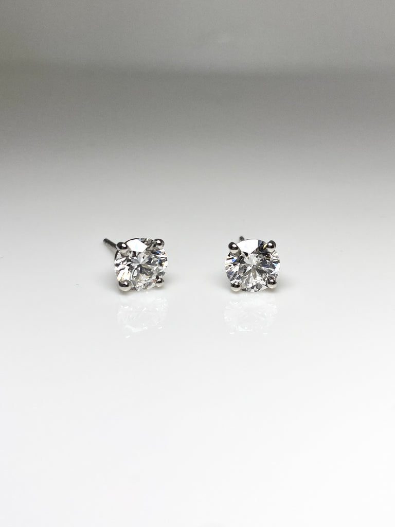 PLATINUM 2.00CT LAB GROWN DIAMOND STUD EARRINGS