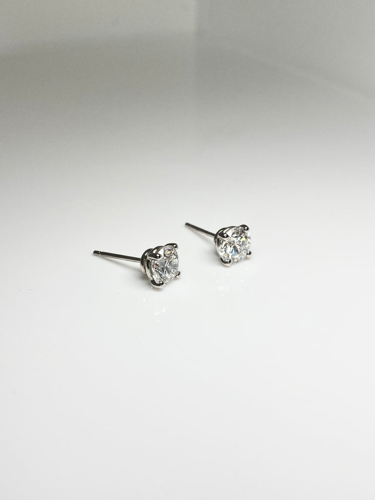 PLATINUM 2.00CT LAB GROWN DIAMOND STUD EARRINGS