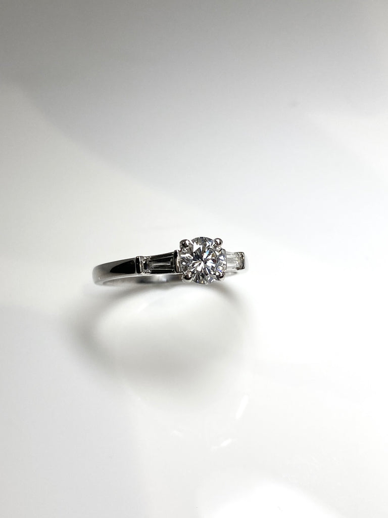 PLATINUM ART DECO STYLE 76PT DIAMOND RING