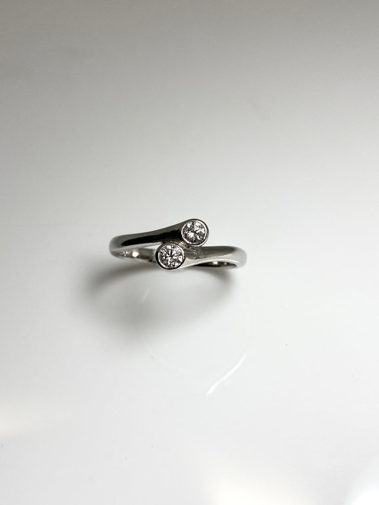 PLATINUM 25PT DIAMOND TWIST RING