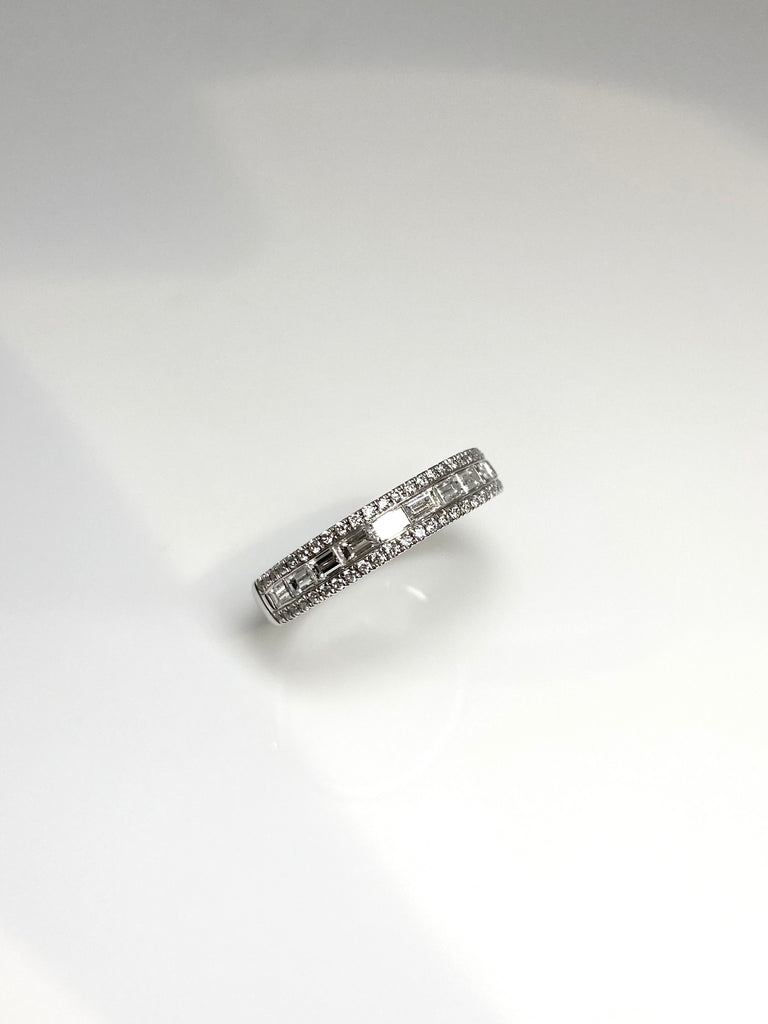 PLATINUM MULTI STONE 70PT DIAMOND RING