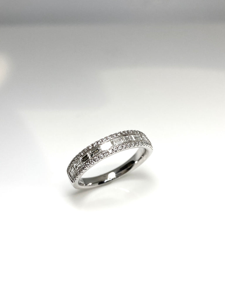 PLATINUM MULTI STONE 70PT DIAMOND RING