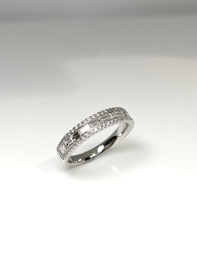 PLATINUM MULTI STONE 70PT DIAMOND RING