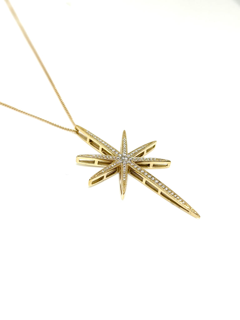 18CT GOLD NORTH STAR PENDANT