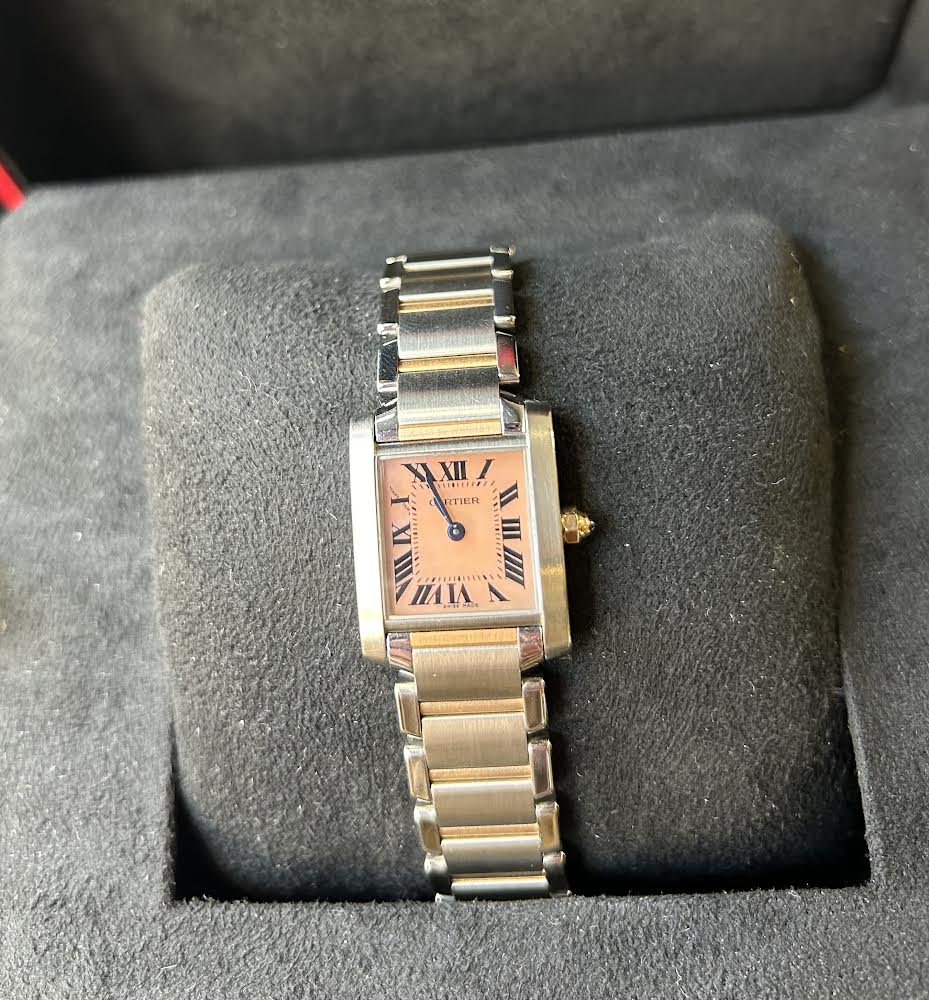 LADIES BI METAL CARTIER TANK FRANCAISE