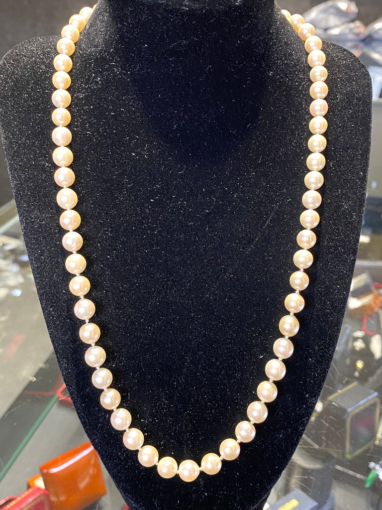 20'' CULTURED PINK LUSTRE PEARL NECKLACE