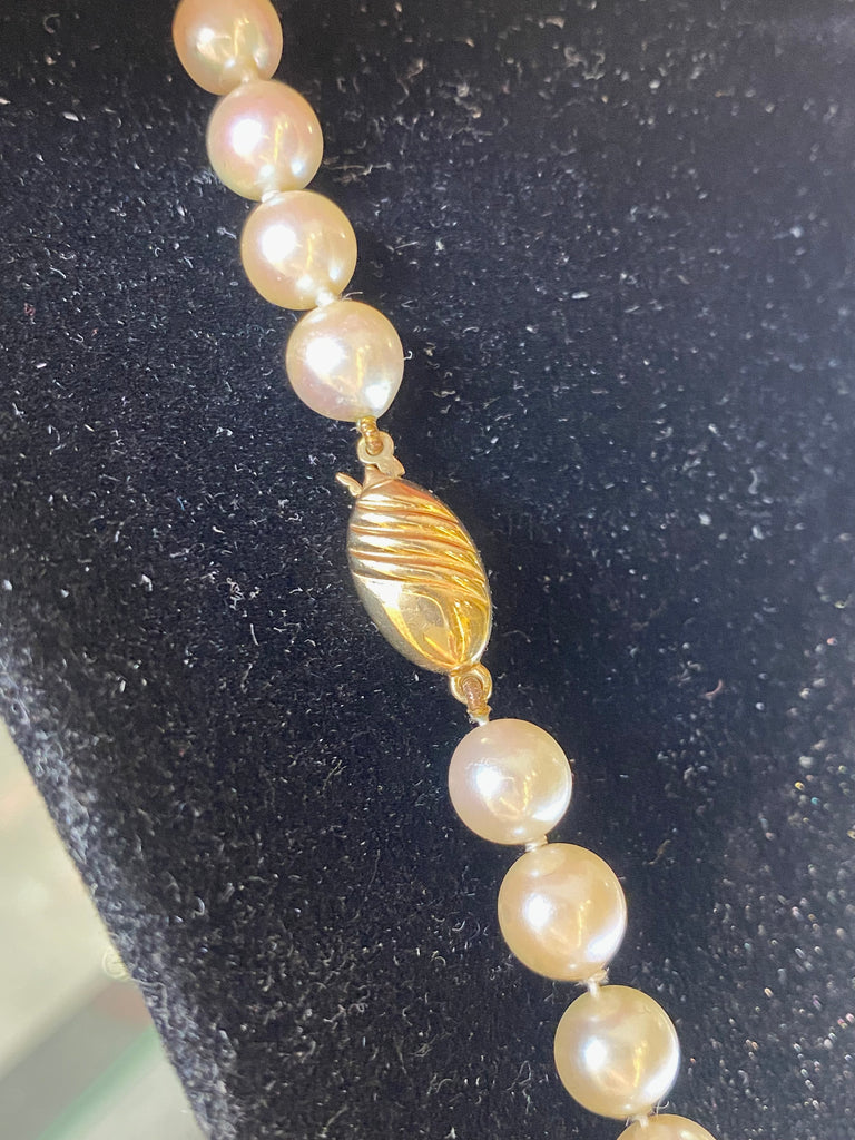 20'' CULTURED PINK LUSTRE PEARL NECKLACE