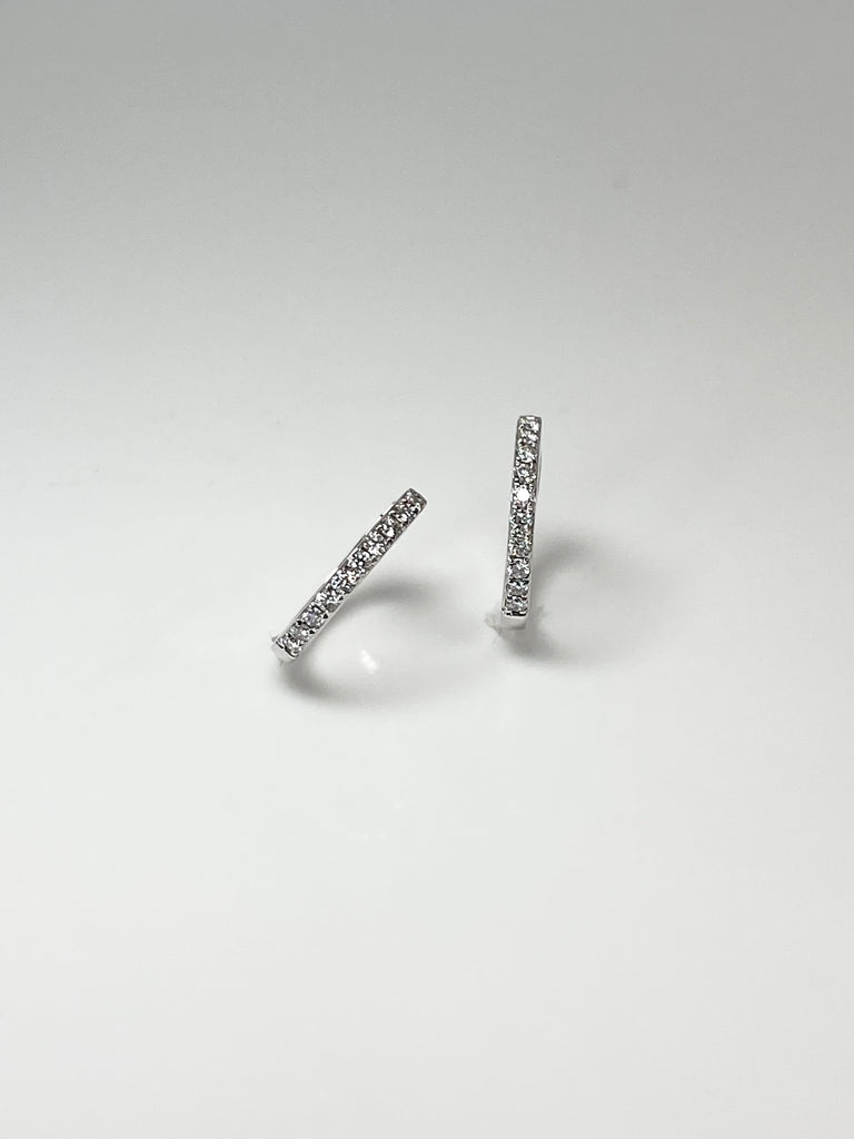 18CT WHITE GOLD LAB GROWN DIAMOND HOOP EARRINGS