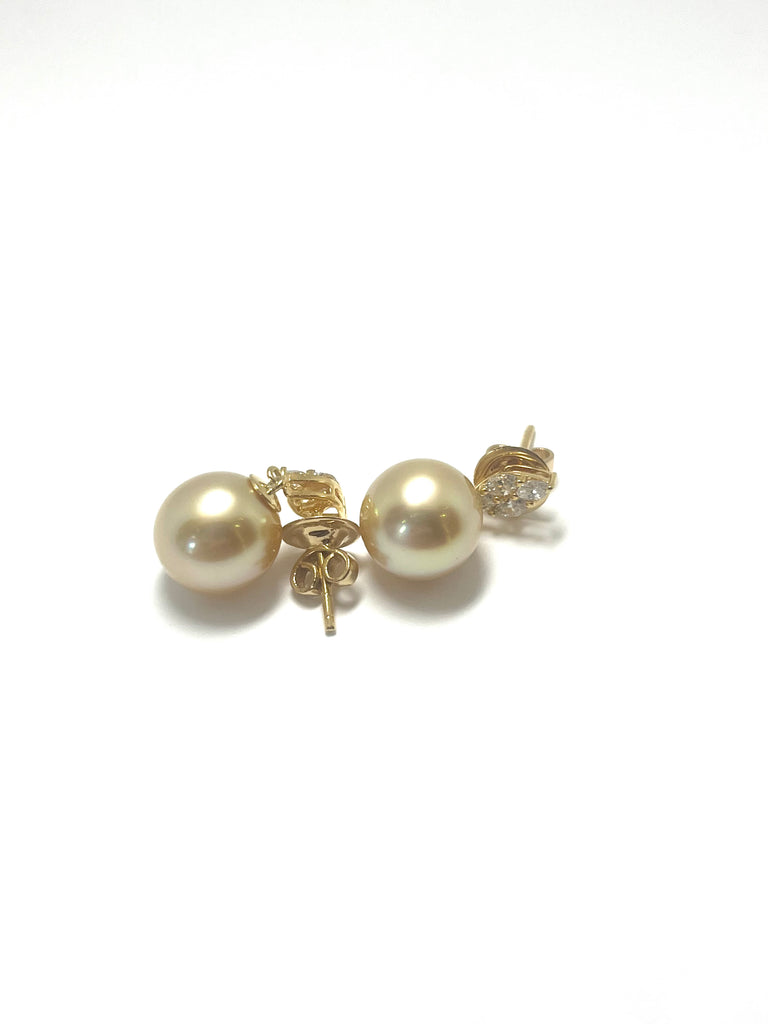 SOUTH SEA PEARL 18CT DIAMOND EARRINGS