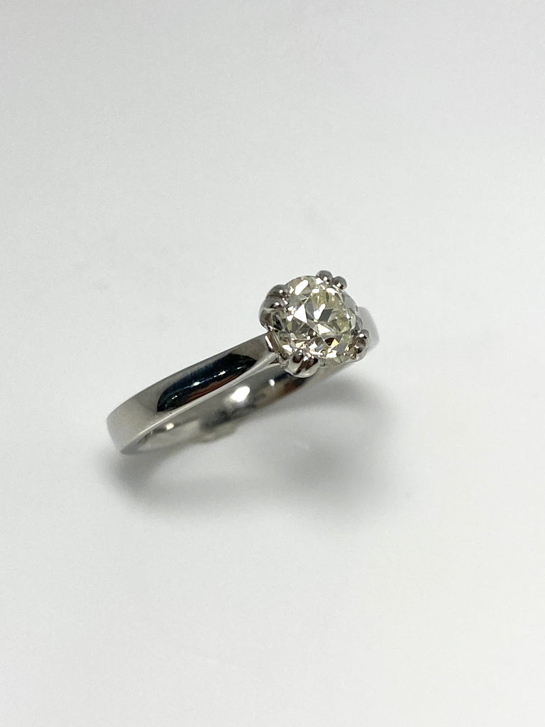 PLATINUM 1.01CT OLD EUROPEAN CUT DIAMOND SOLITAIRE